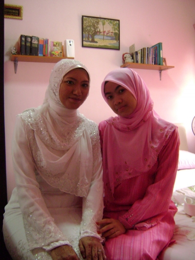 with the bride