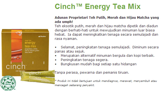 cinch energy tea mix